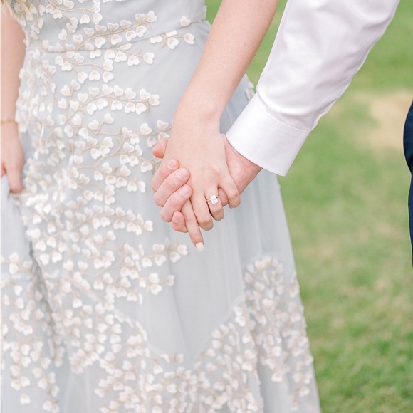 COPY - Embroidered Ruffle Handkerchief Hem Tulle Dress BCBGMAXAZRIA - Picture 6 of 6